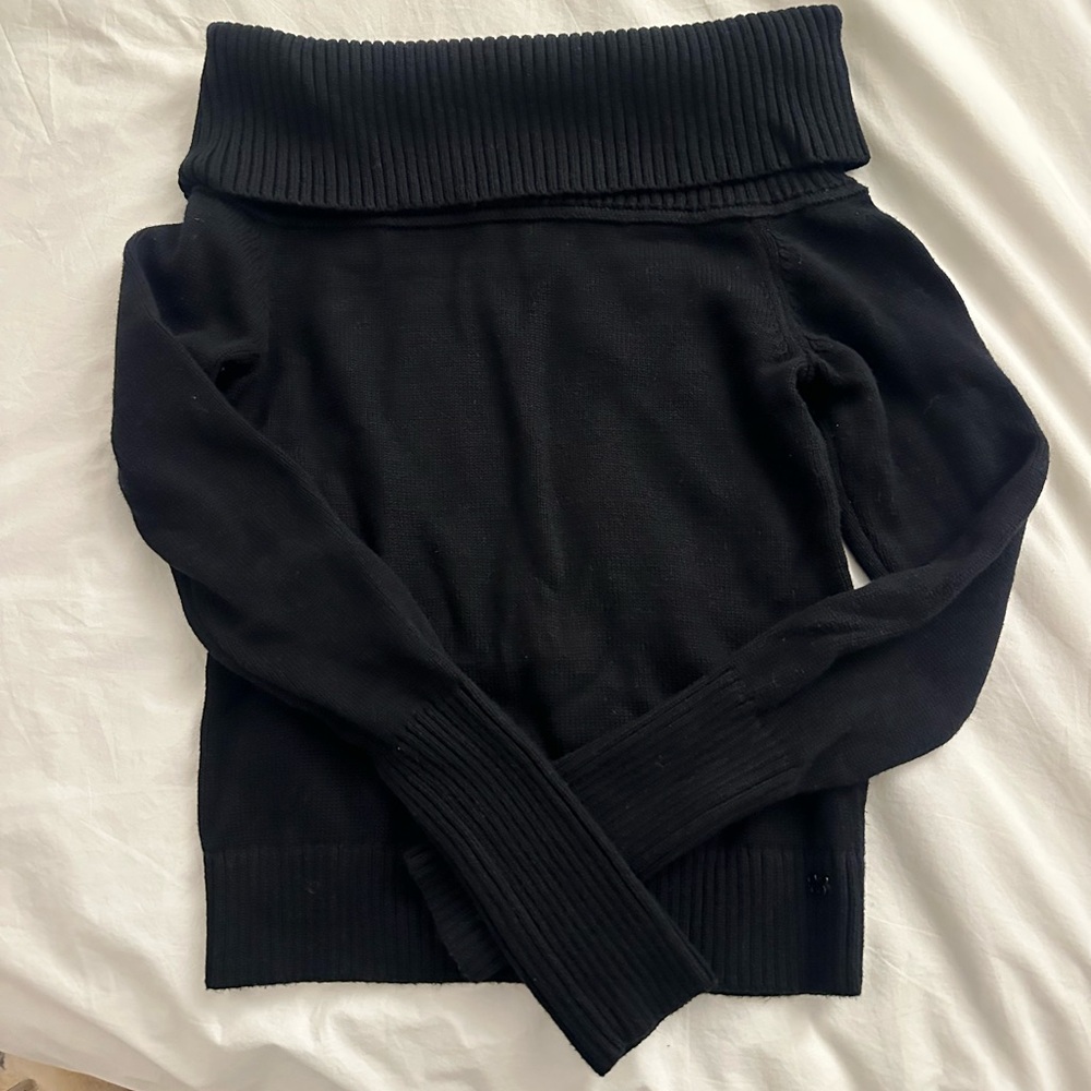 Sunday Best Black Off-Shoulder Sweater